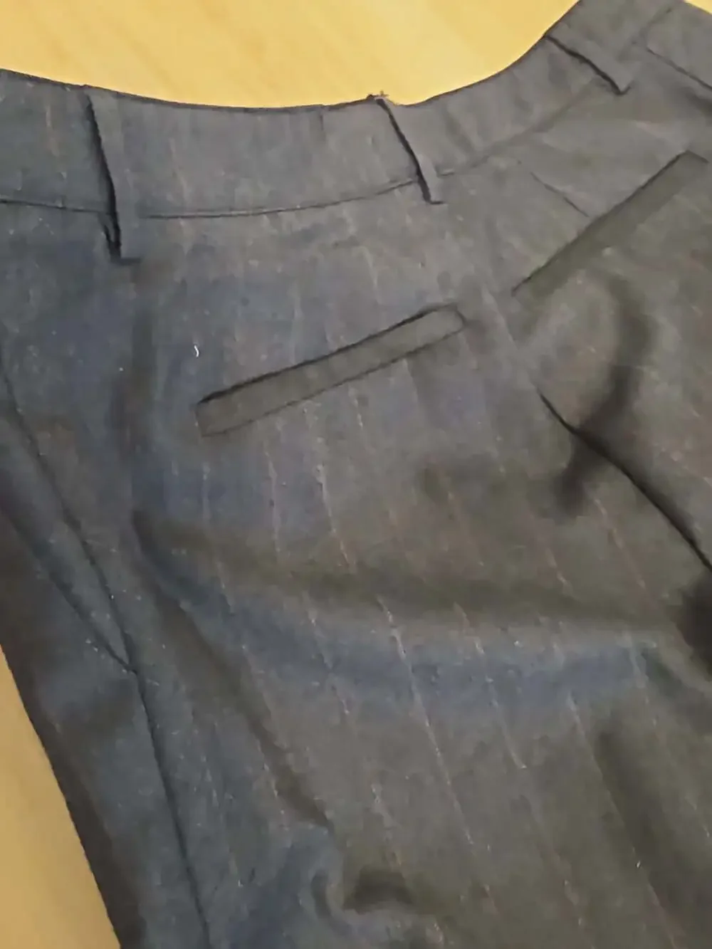 Chanel Pinstripe Wool Cashmere Dress Pants Trousers